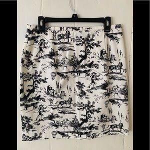 Toile print unique skirt